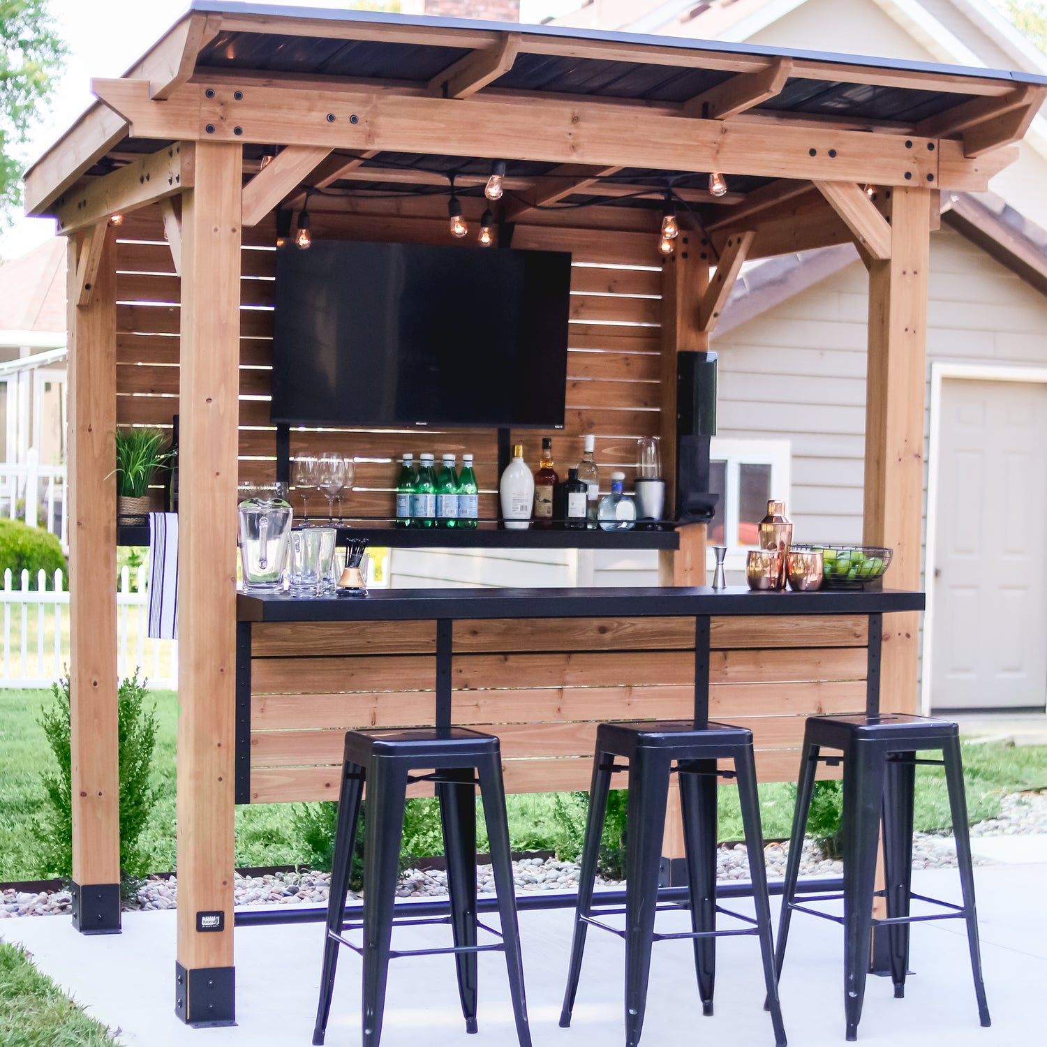 Cedar Springs Outdoor Bar — Backyard Discovery cedar bars