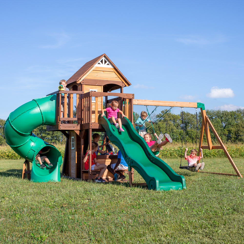 Cedar Cove Backyard Discovery cedar playset