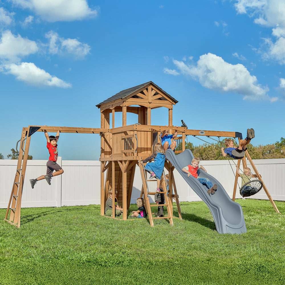 Dover Bay – Monkey Bars Backyard Discovery cedar playset