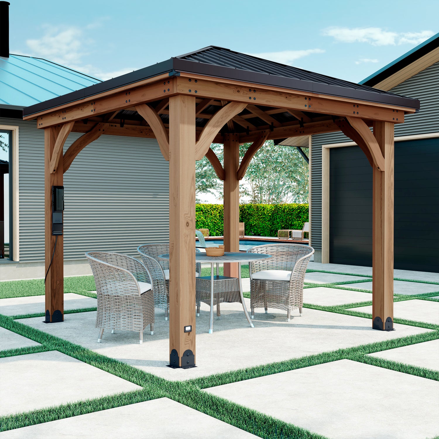 10x10 Barrington Gazebo — Backyard Discovery cedar gazebos