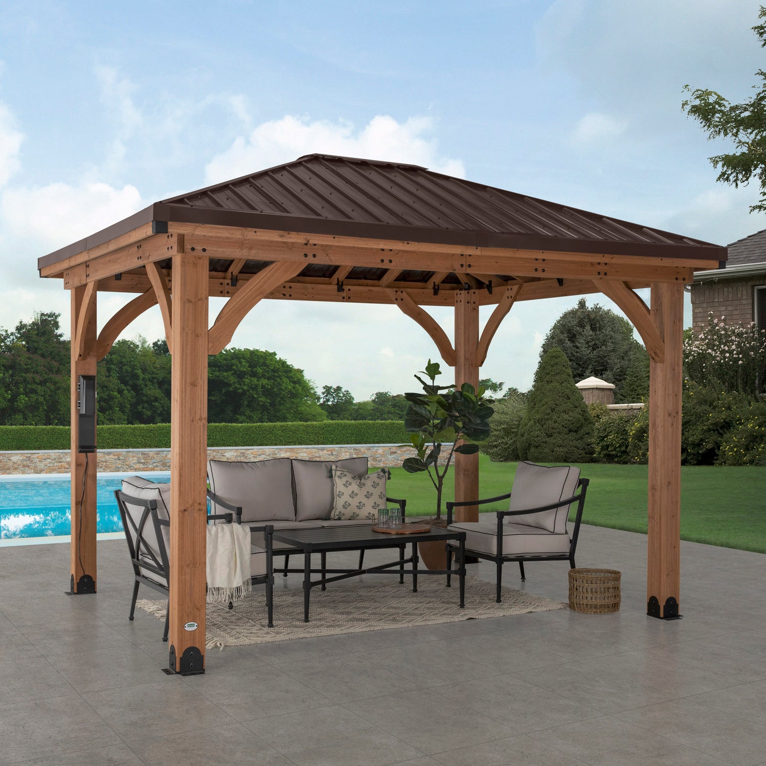 12x10 Barrington Gazebo — Backyard Discovery cedar gazebos