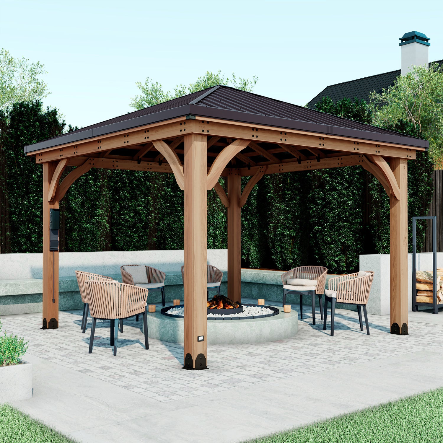 12x12 Barrington Gazebo — Backyard Discovery cedar gazebos