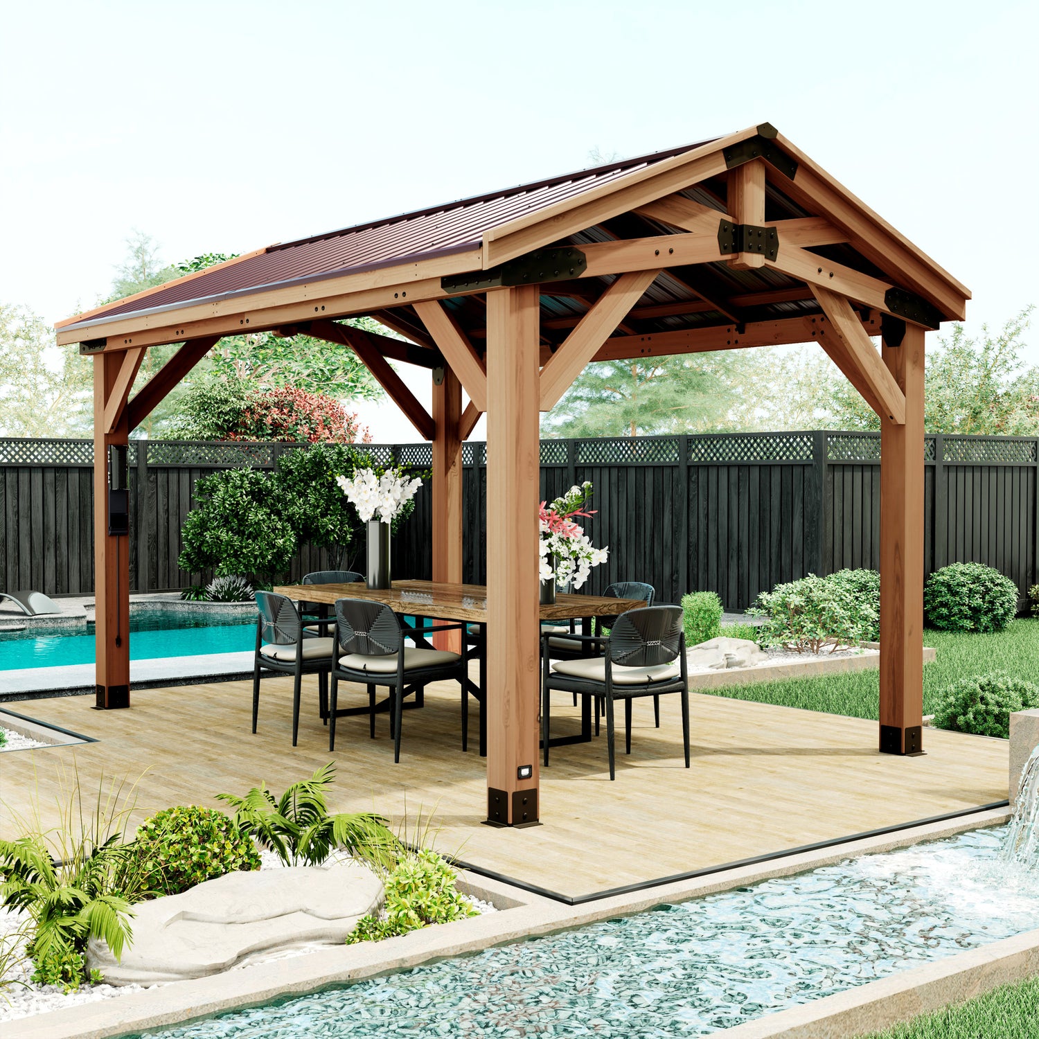 14x10 Norwood Gazebo — Backyard Discovery cedar gazebos