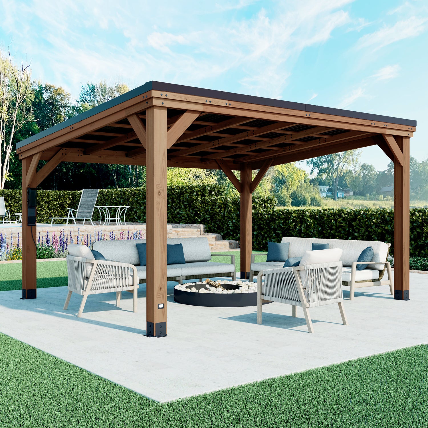 14x12 Arcadia Gazebo — Backyard Discovery cedar gazebos