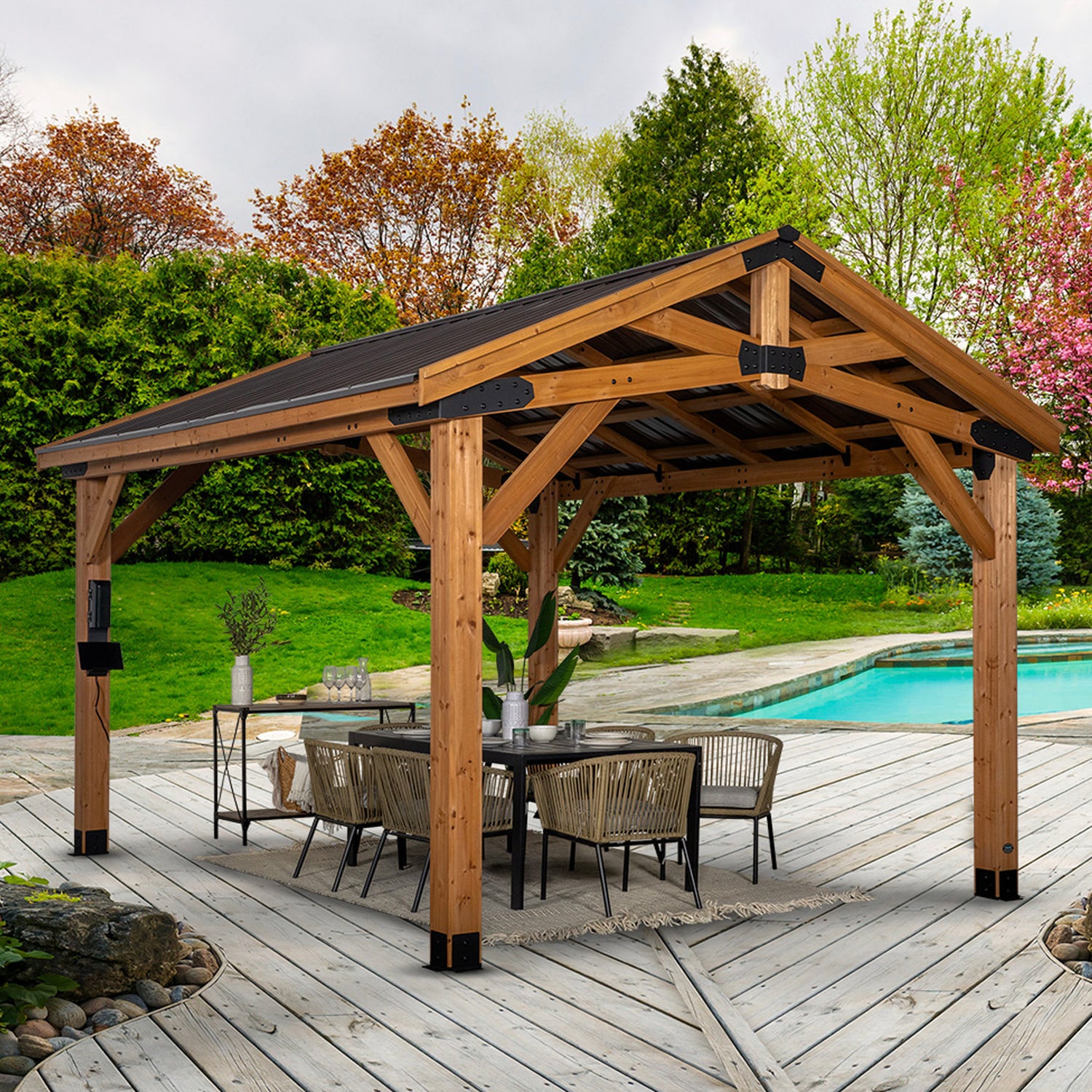 14x12 Norwood Gazebo — Backyard Discovery cedar gazebos