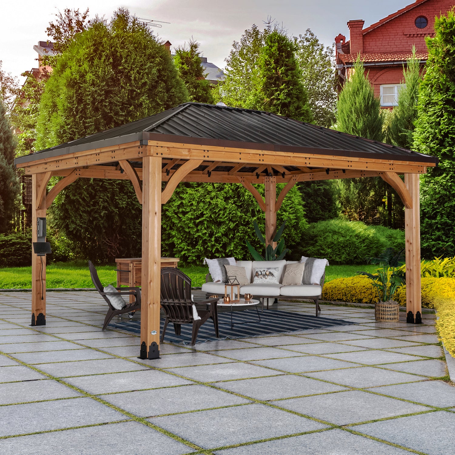 16x12 Barrington Gazebo — Backyard Discovery cedar gazebos