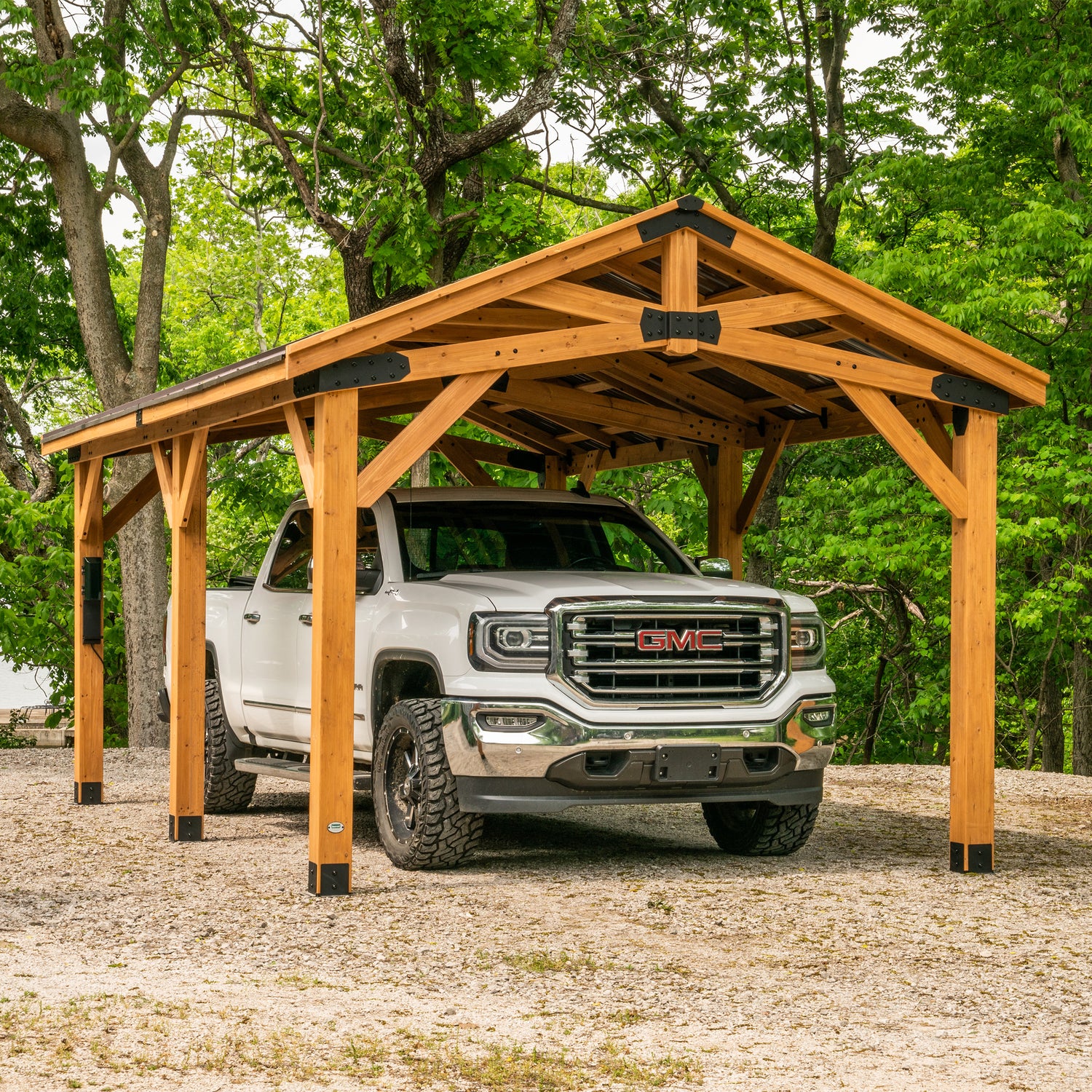 20x12 Norwood Carport/Gazebo — Backyard Discovery cedar gazebos