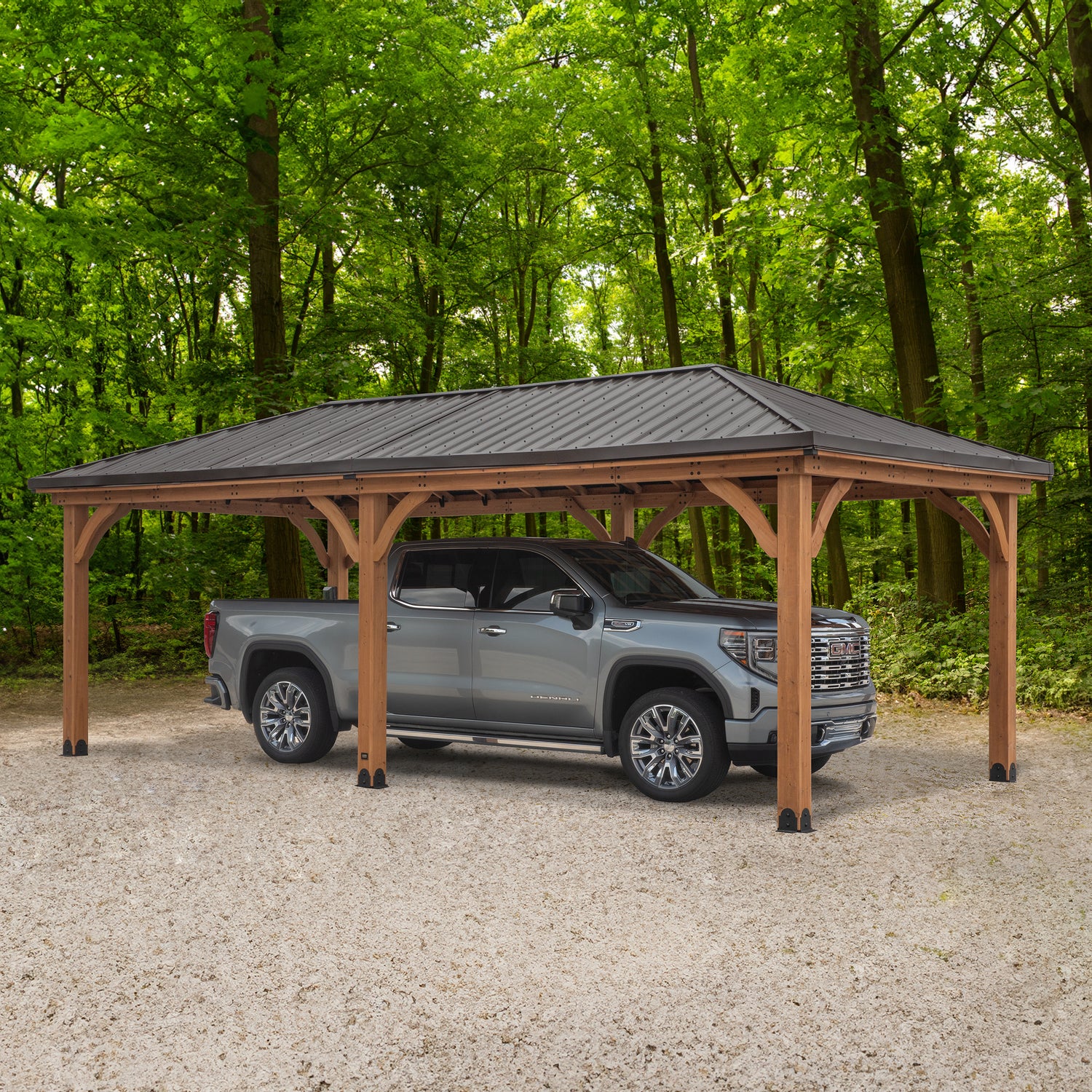 24x12 Barrington Carport/Gazebo — Backyard Discovery cedar gazebos