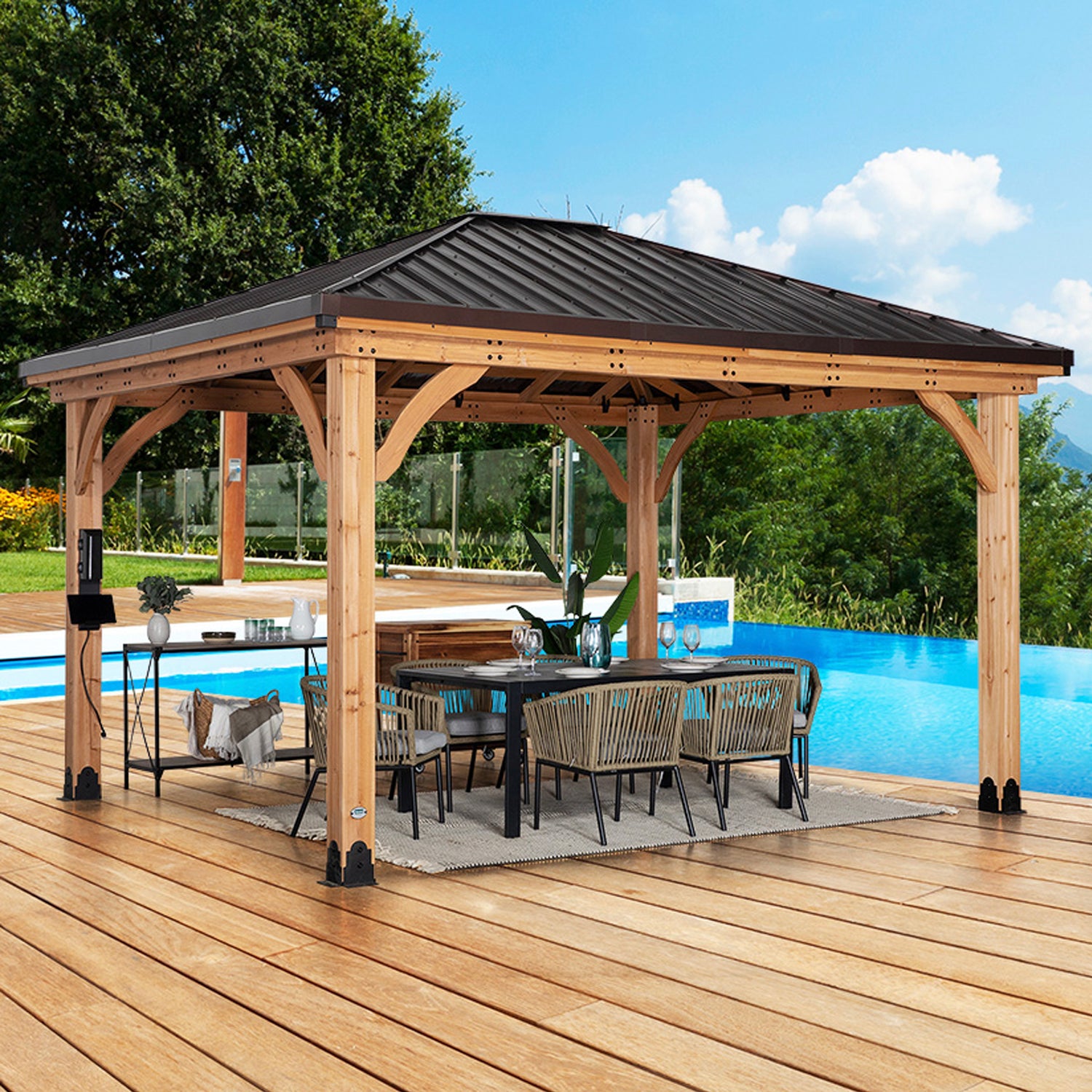 14x12 Barrington Gazebo — Backyard Discovery cedar gazebos