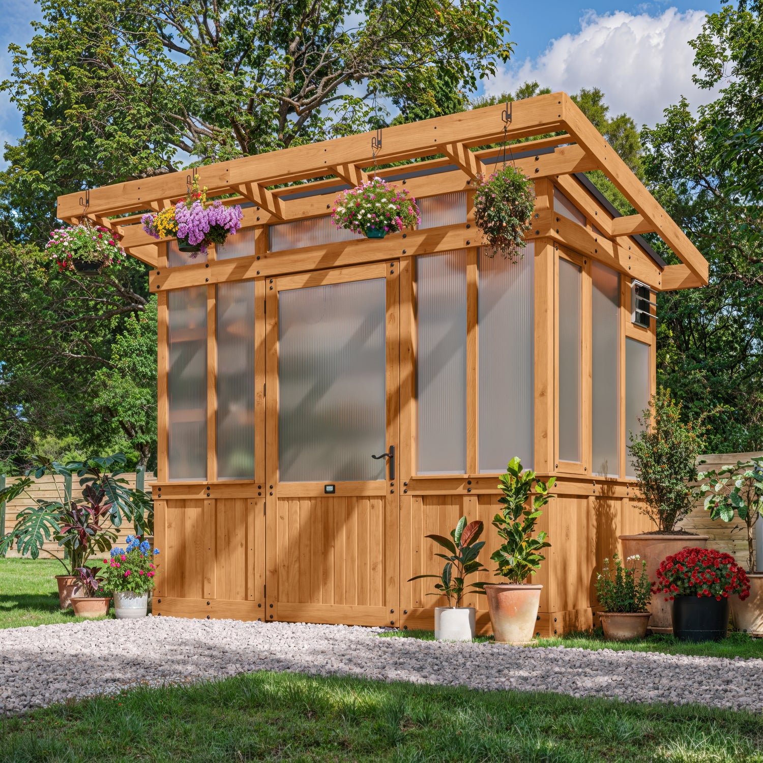 9x6 Poppy Greenhouse — Backyard Discovery cedar greenhouses