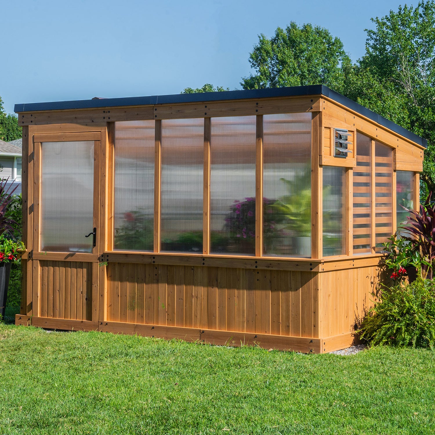 12x7 Zalie Greenhouse — Backyard Discovery cedar greenhouses