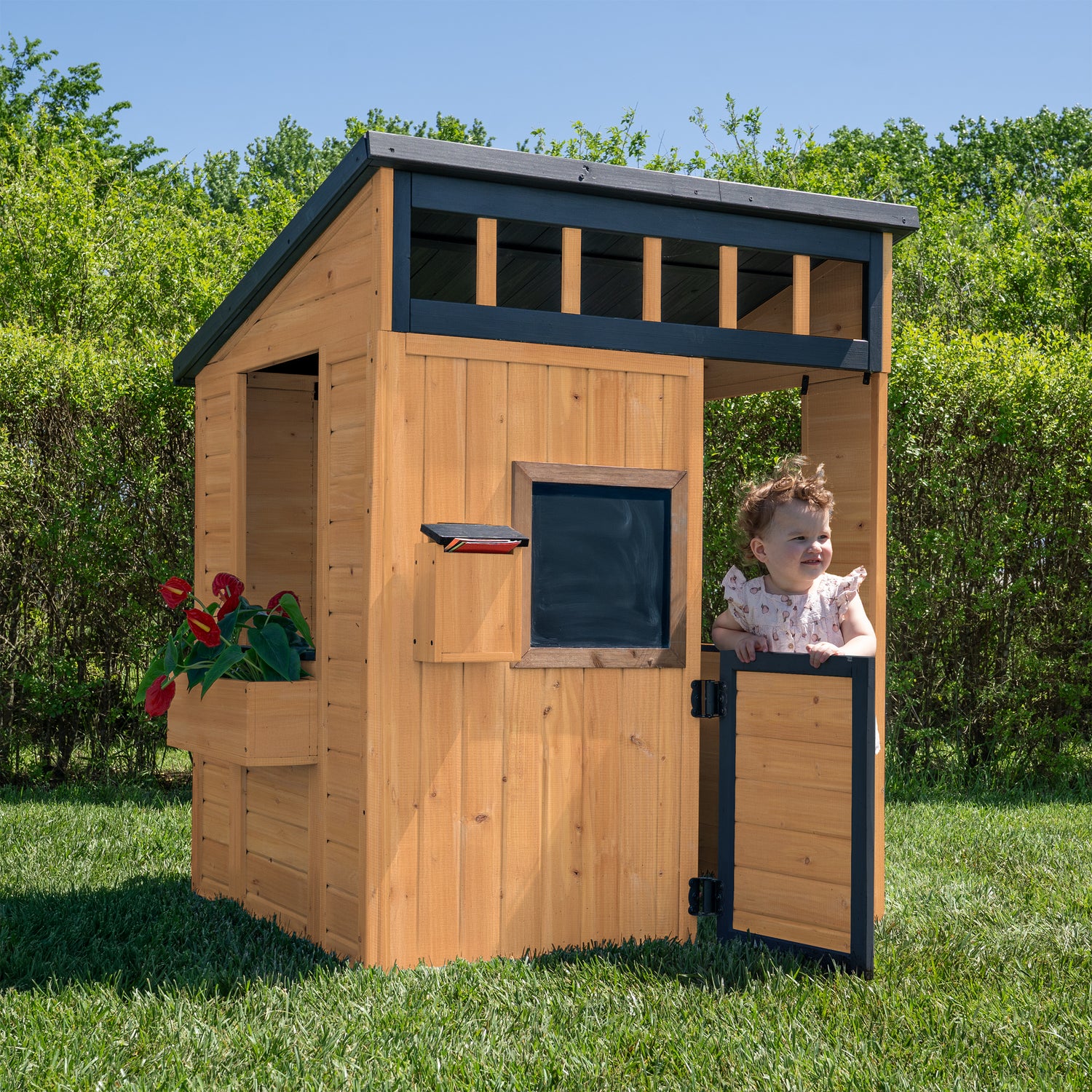 Caraway Cottage – Light Brown — Backyard Discovery cedar playhouses
