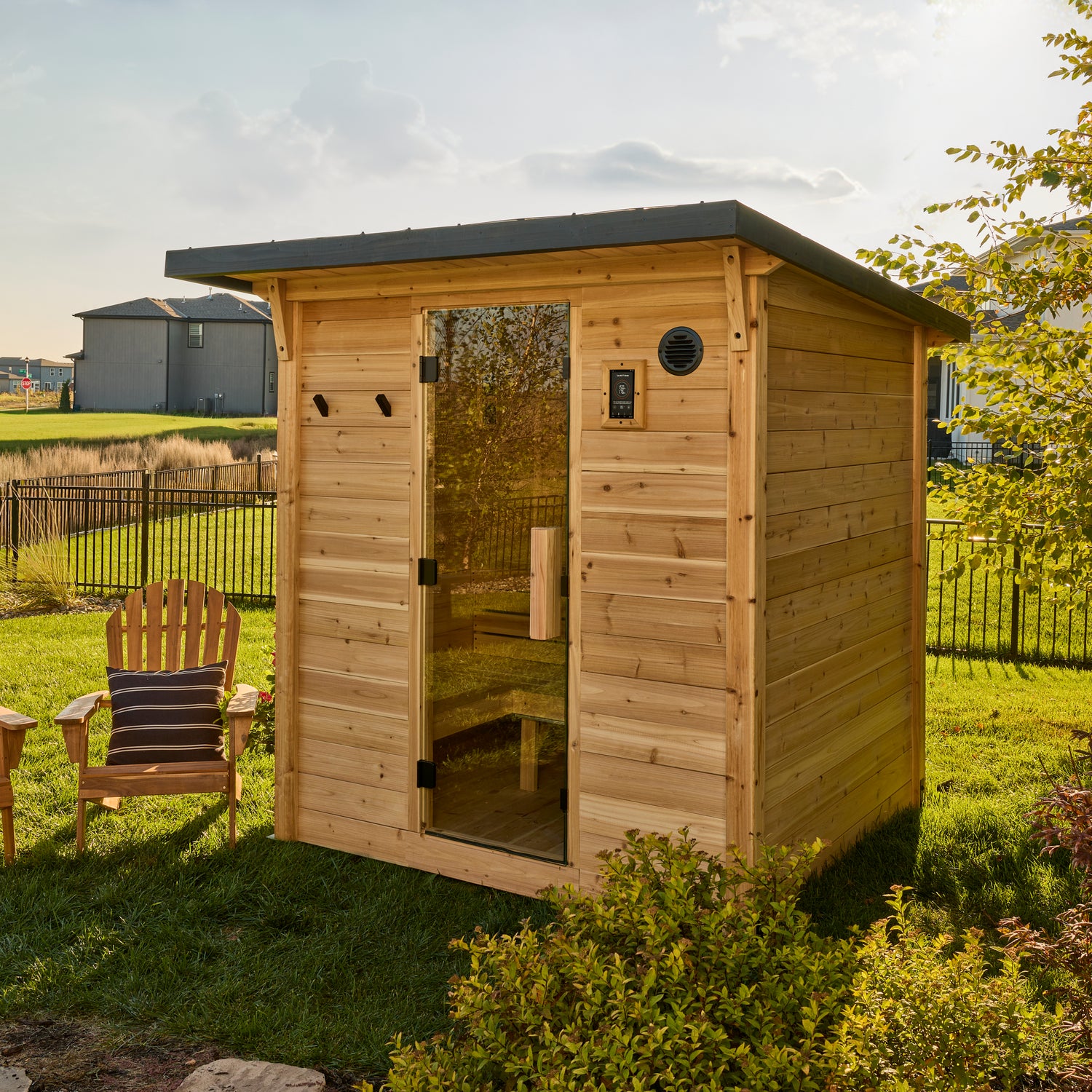 Henley Outdoor Cabin Sauna – 4–6 Person — Backyard Discovery cedar saunas