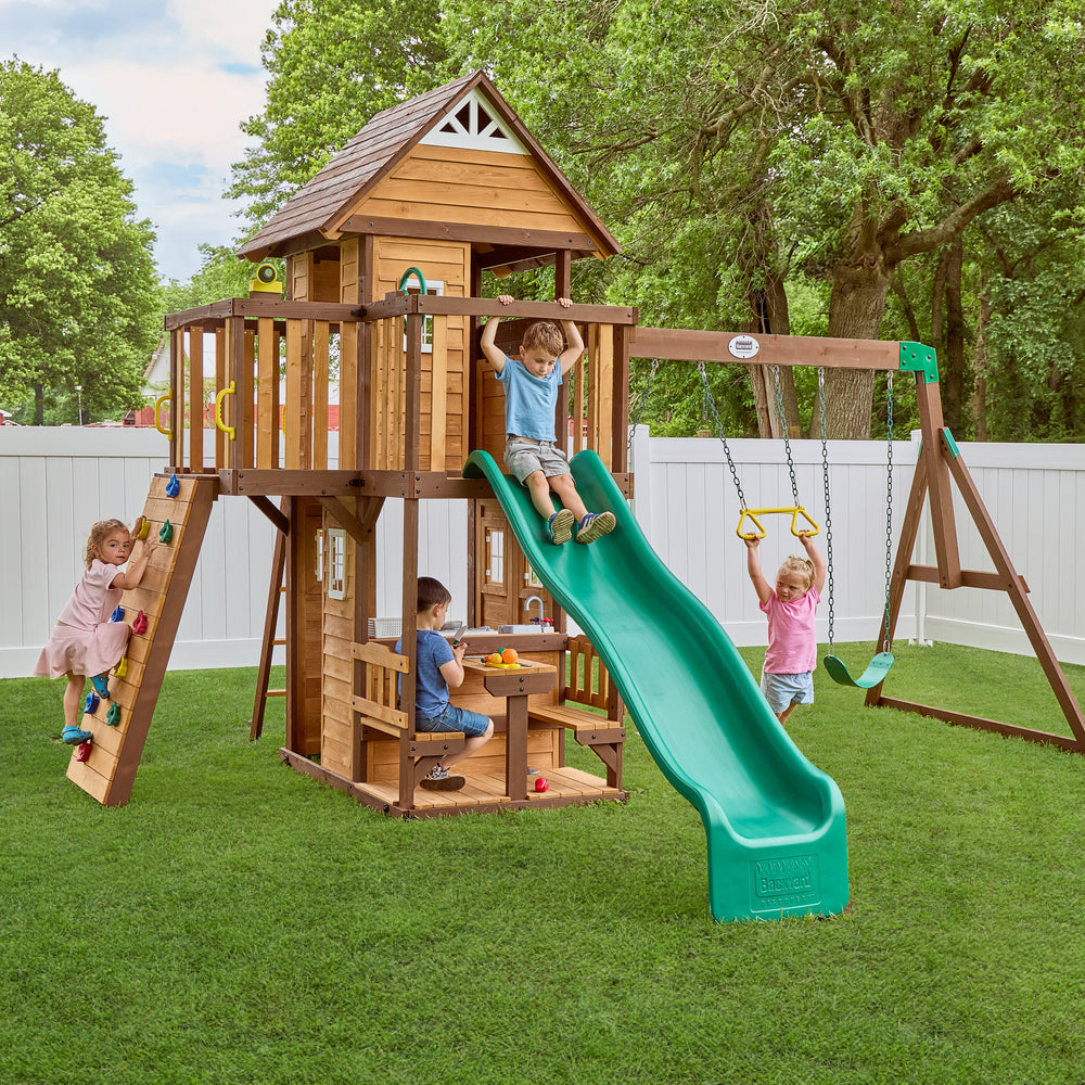 Spruce Hollow Backyard Discovery cedar playset